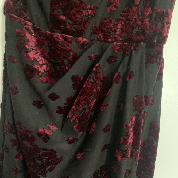 Lulu's Black Dress with Red Floral Accents - Picture 3 of 8
